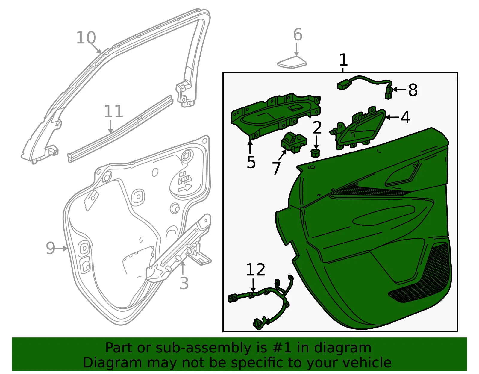 Door Trim Panel - GM (85016986) - view 2