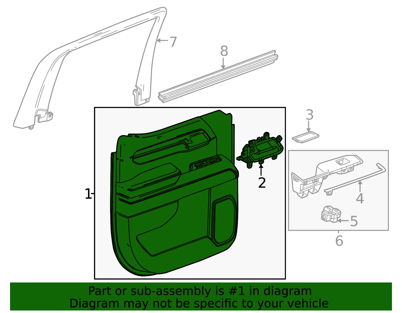 Door Trim Panel - GM (85019482) - view 2
