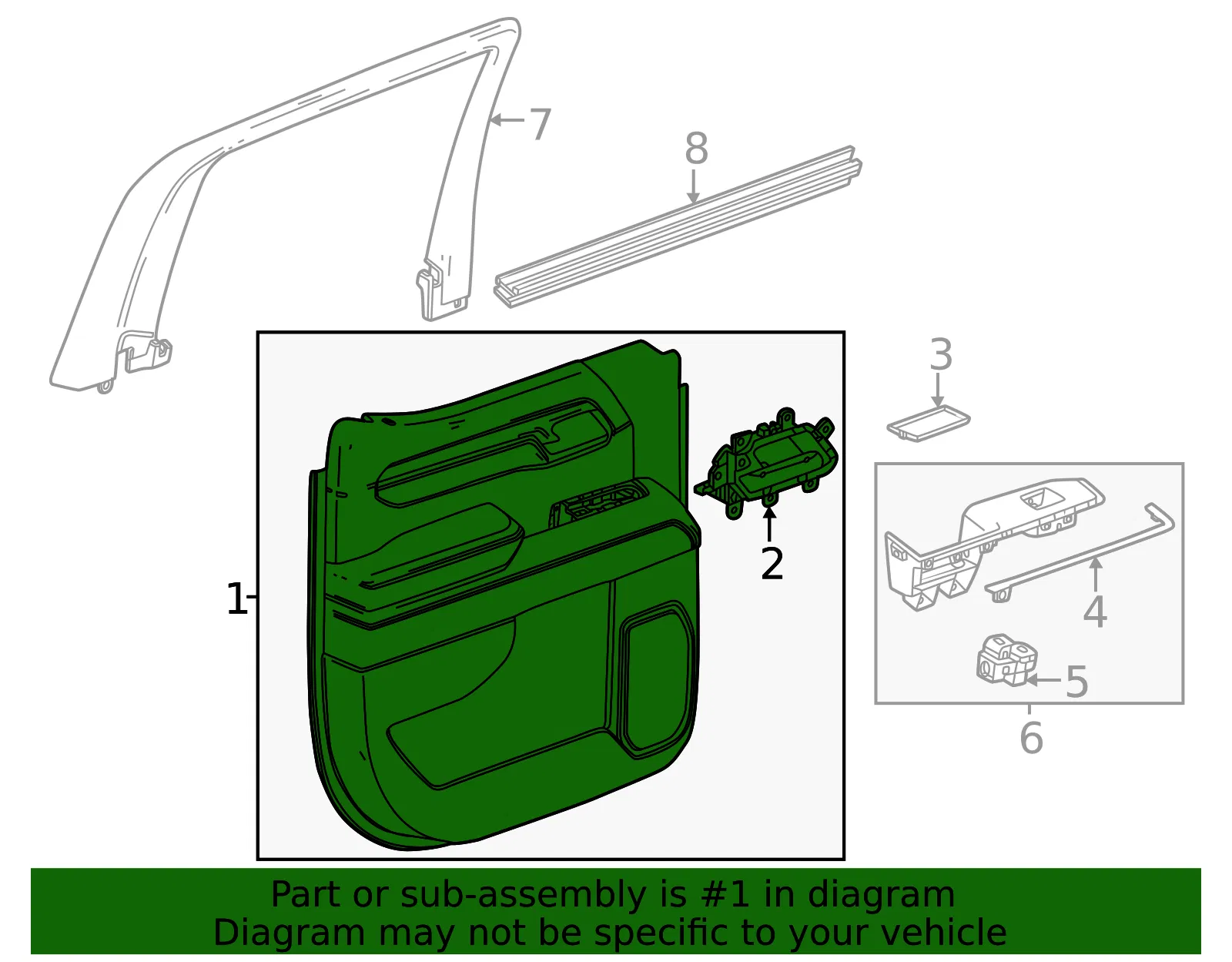 Door Trim Panel - GM (85019513) - view 2