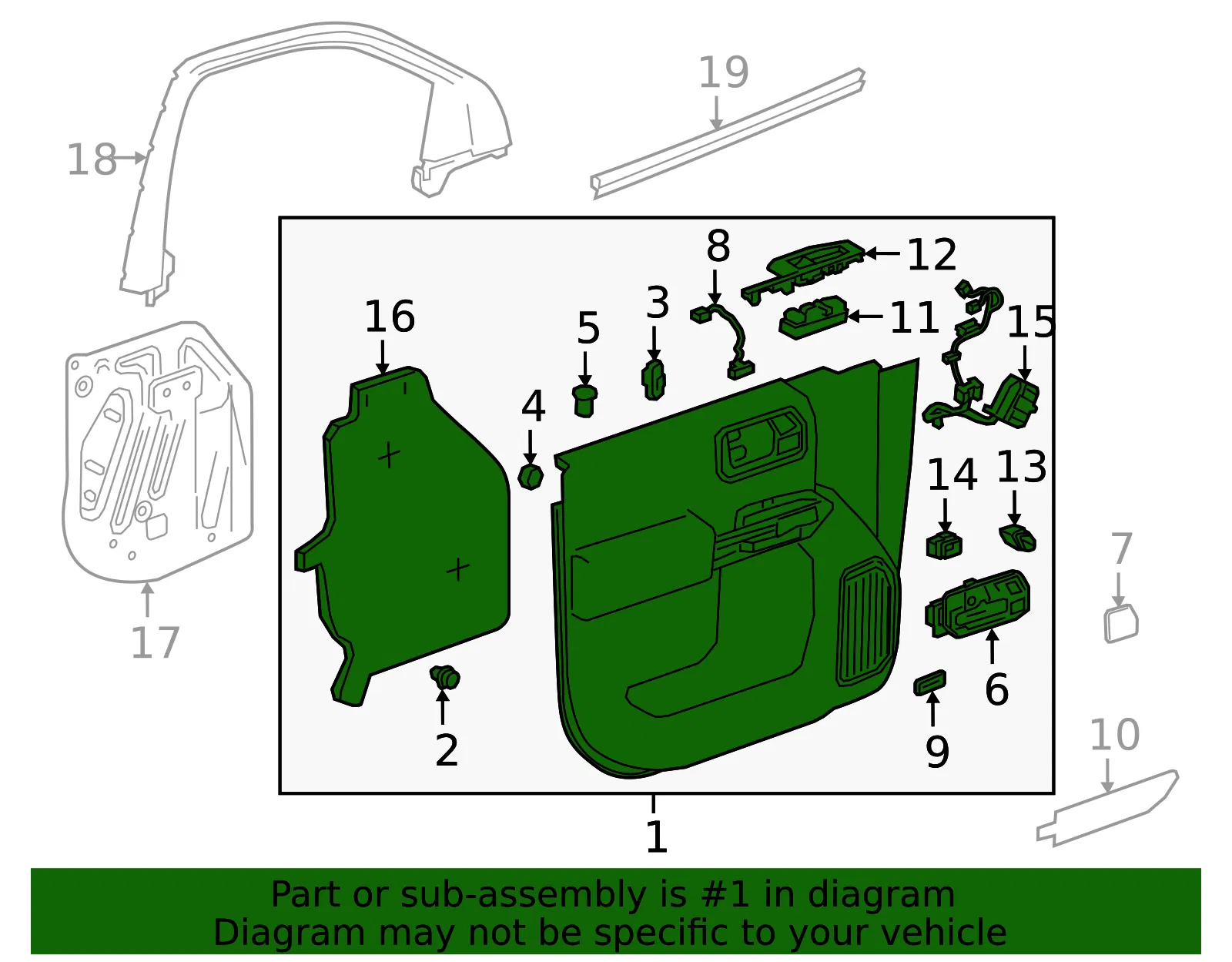 Door Trim Panel - GM (85025310) - view 5