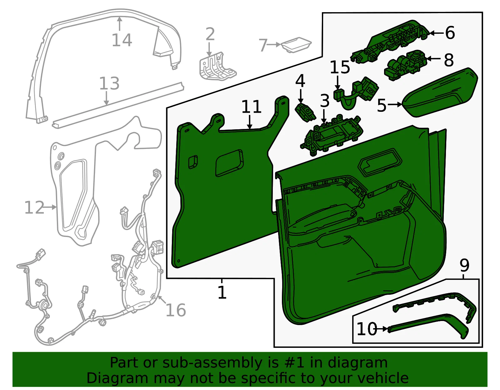 Door Trim Panel - GM (85030710) - view 7