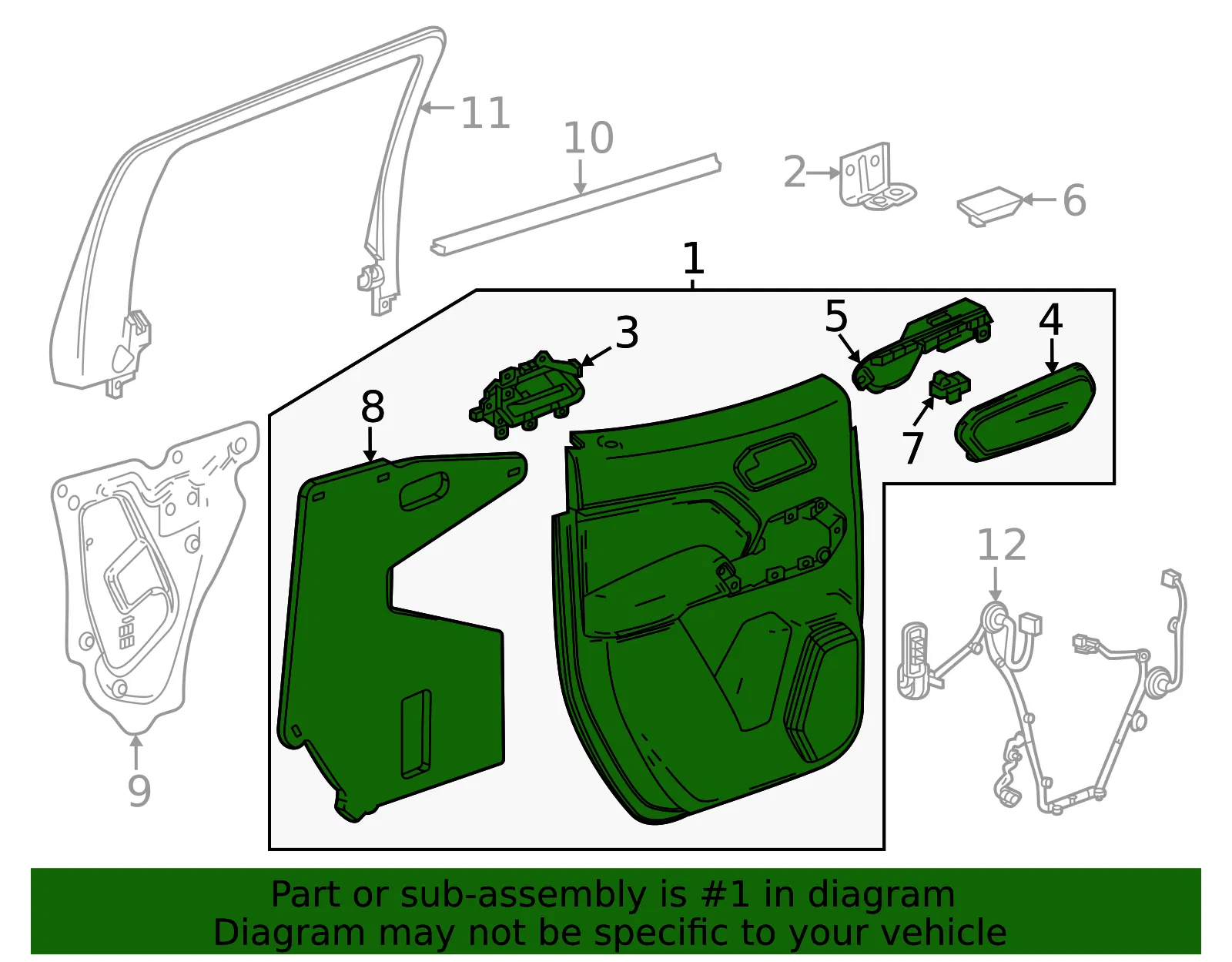 Door Trim Panel - GM (85030749) - view 6