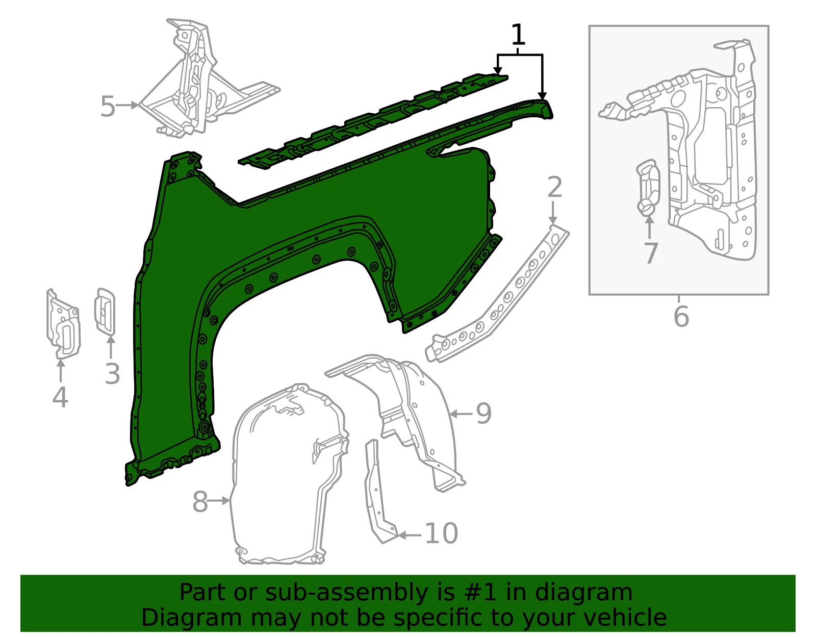 Quarter Panel - GM (85031885) - view 3