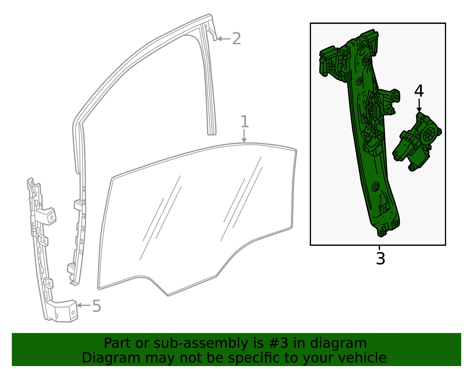 Window Regulator - GM (85039645) - view 3