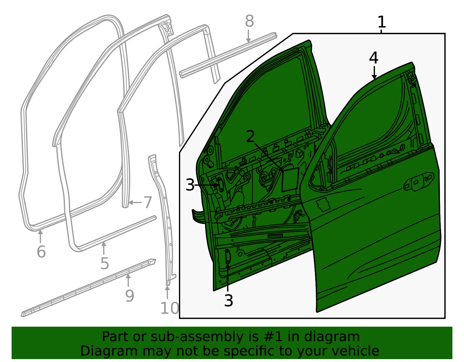 Door Shell - GM (85041657) - view 2