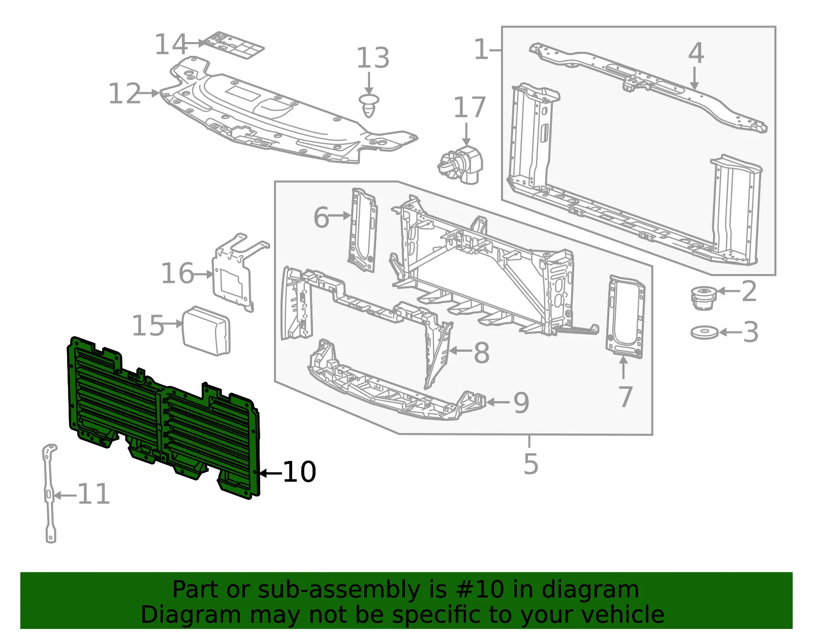 Front Bumper Shutter - GM (85043810) - view 5