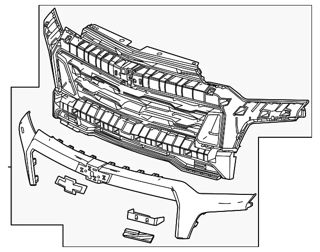 Grille Assembly - GM (85051675) - view 2