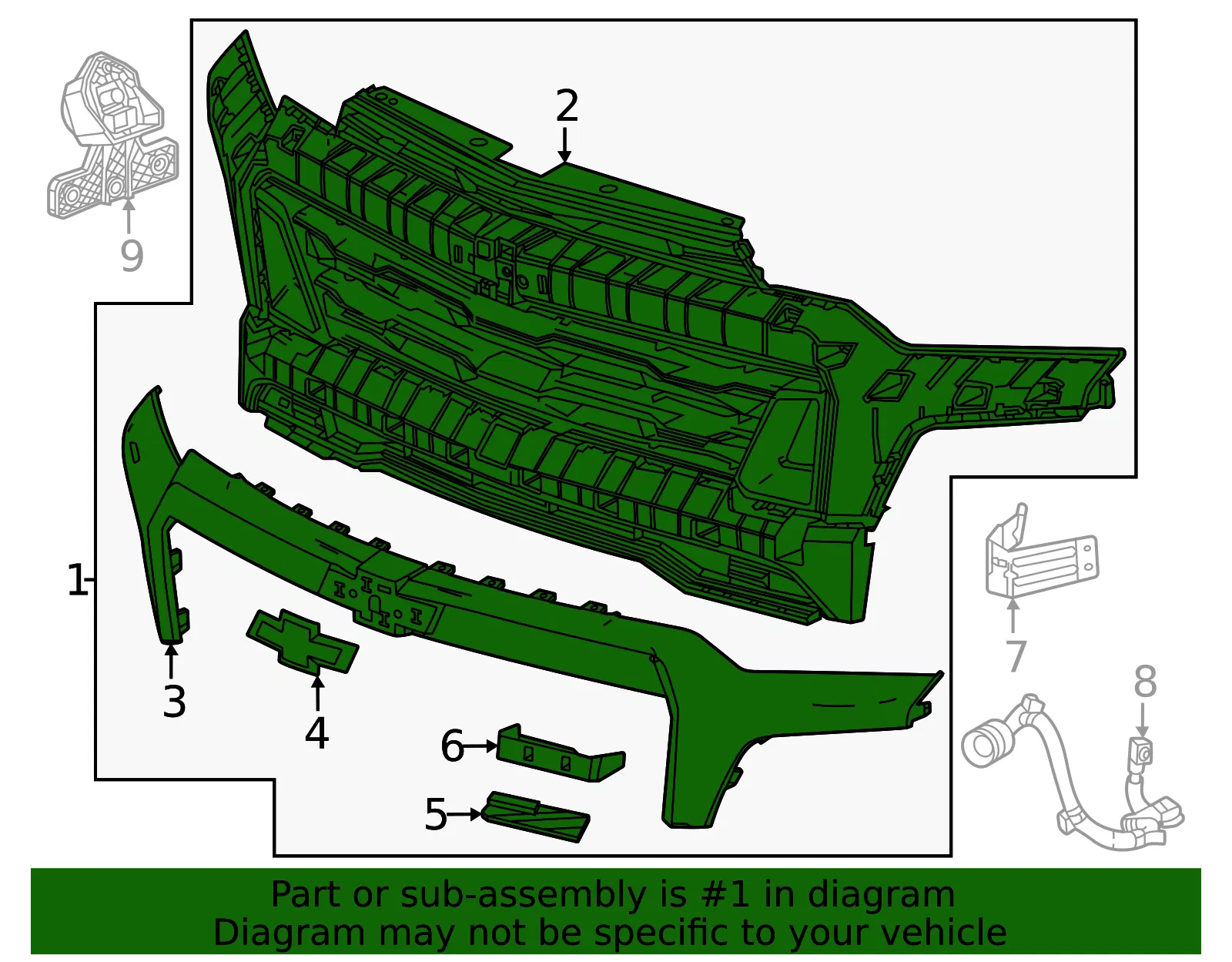 Grille Assembly - GM (85051675) - view 3