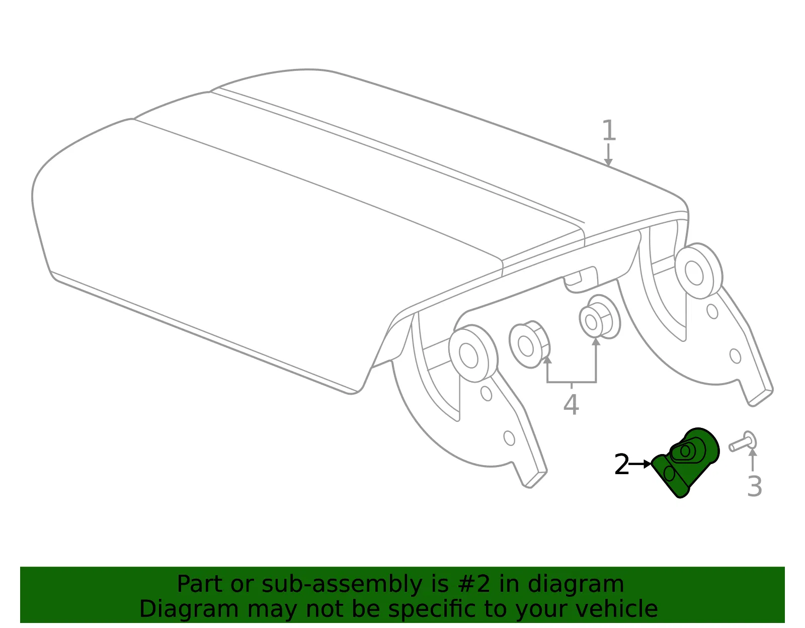 Armrest Assembly Hinge - GM (85062424) - view 3