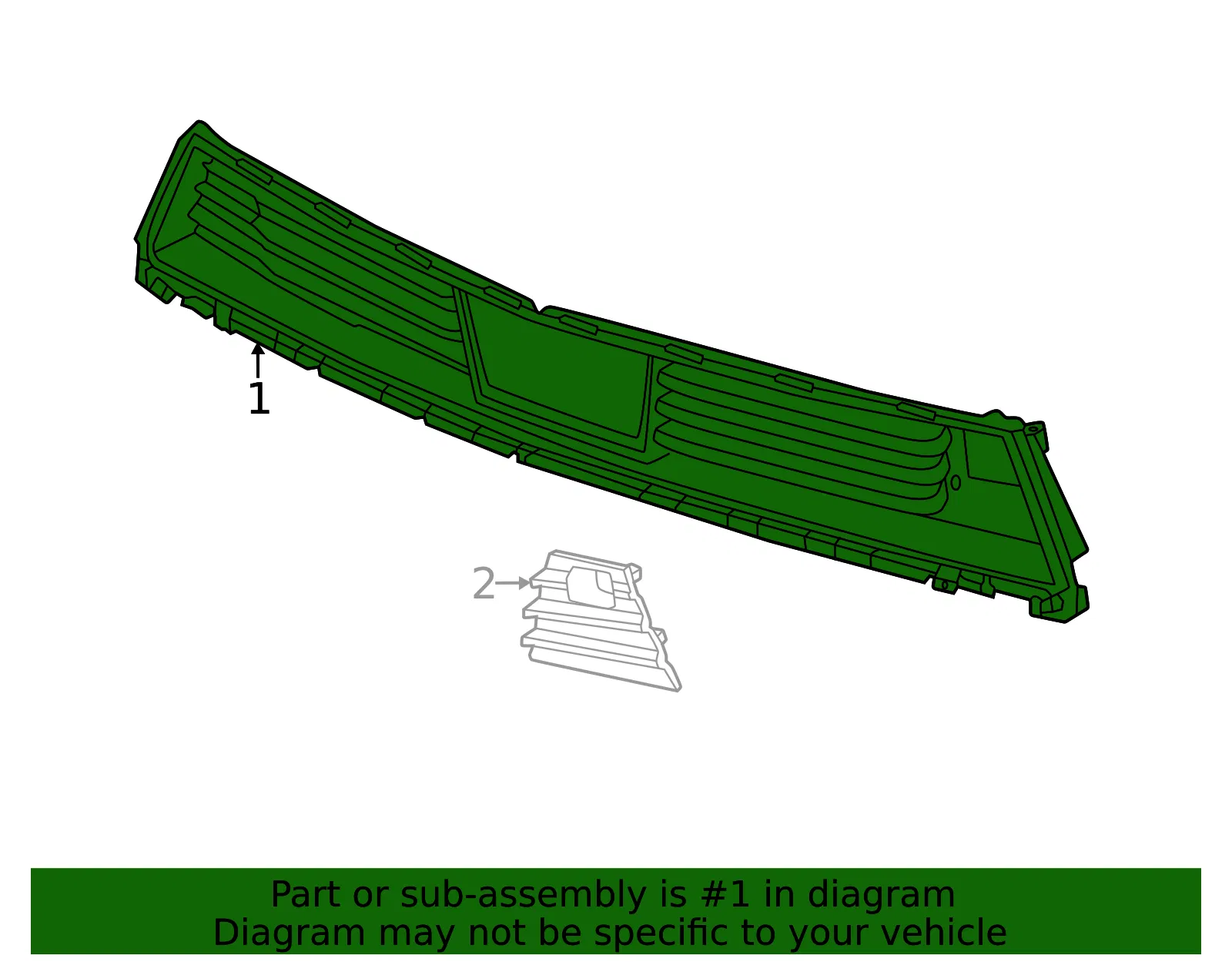 Lower Grille - GM (85093810) - view 2