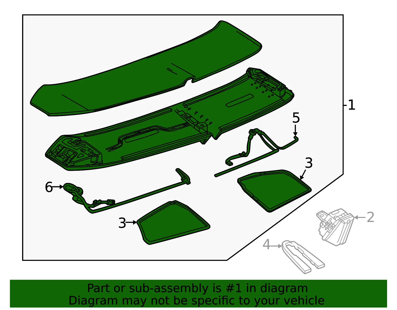 Spoiler Assembly - GM (85098466) - view 2