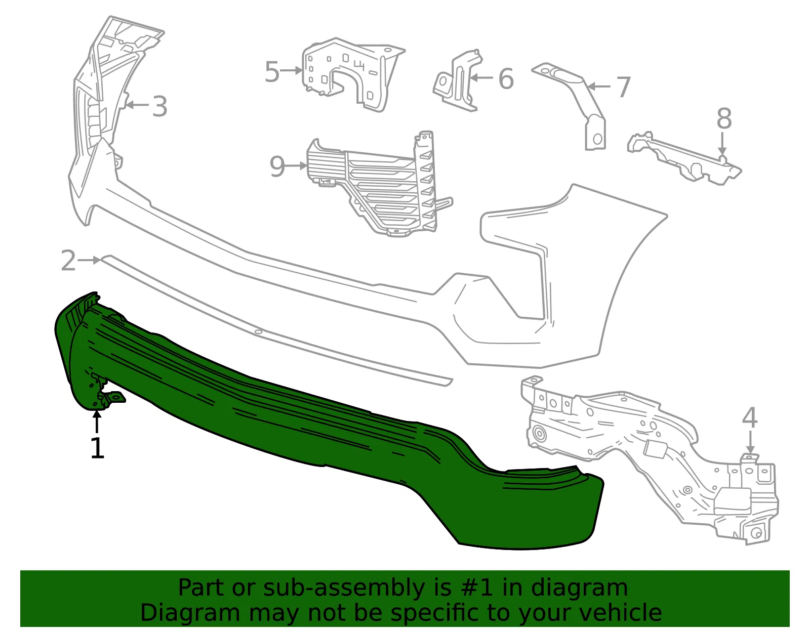 Front Bumper - GM (85103439) - view 4