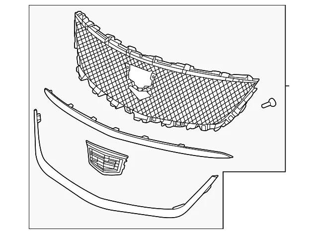Upper Grille - GM (85104596) - view 2