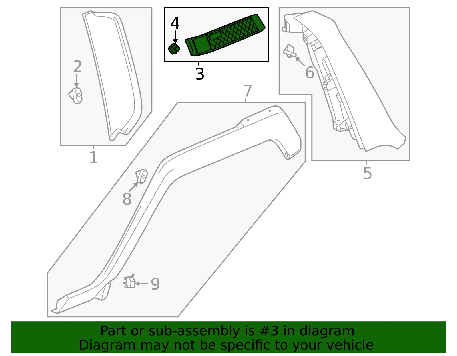 Upper Molding - GM (85106180) - view 5