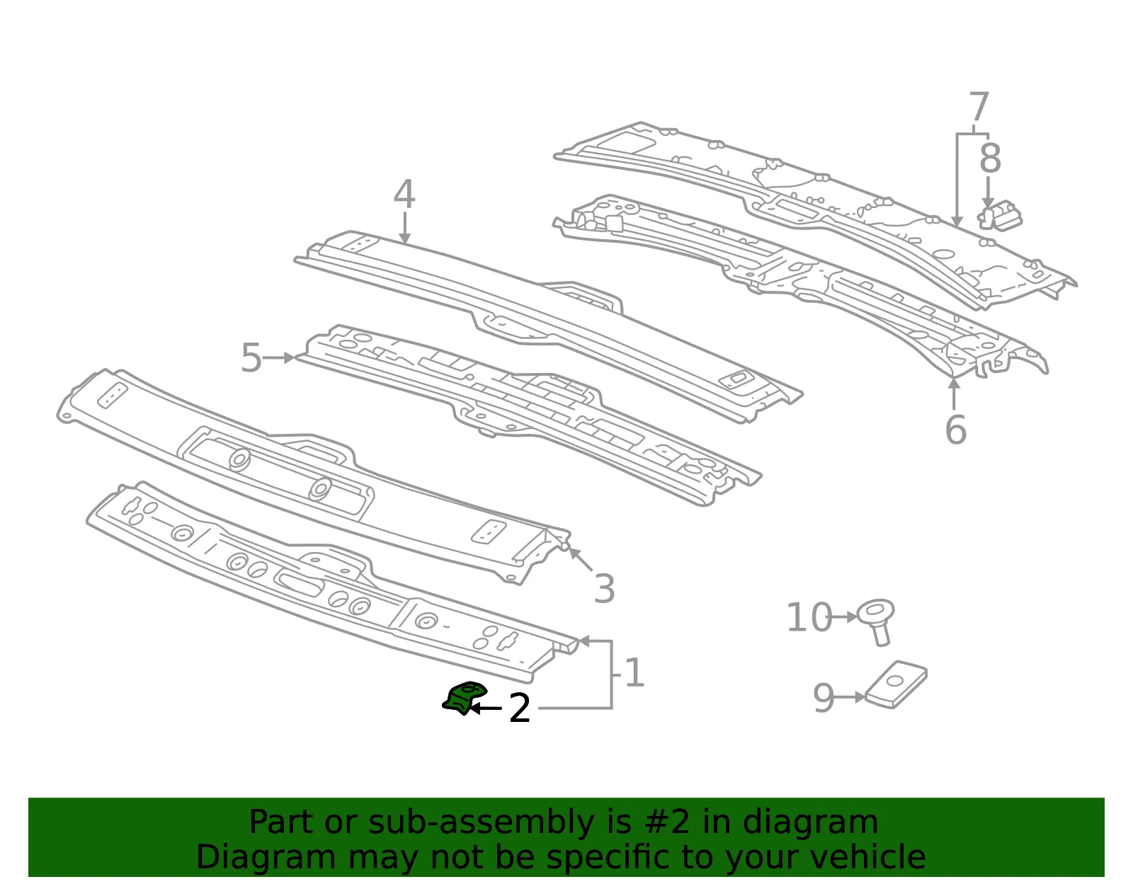 Windshield Header Bracket - GM (85110137) - view 3