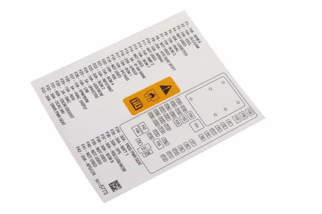 Front Label - GM (85115773)