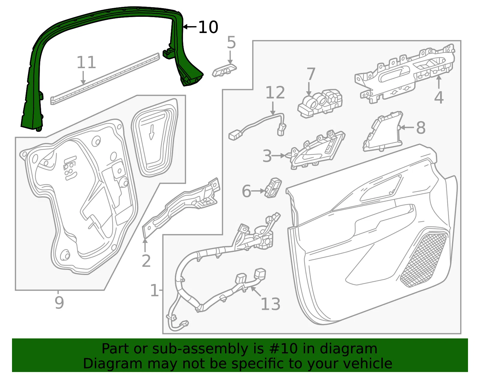 Window Trim - GM (85124080) - view 3