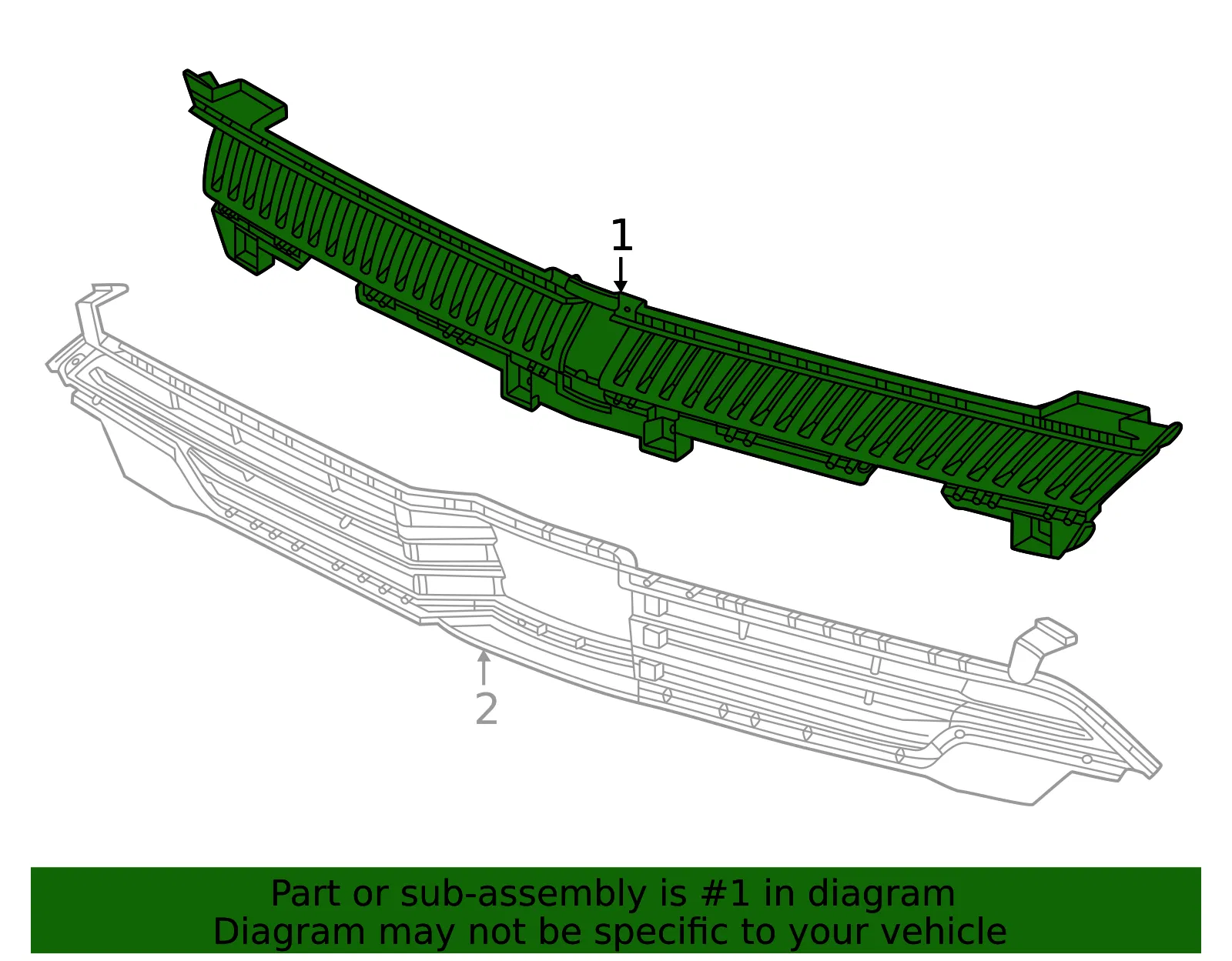 Upper Grille - GM (85132242) - view 3
