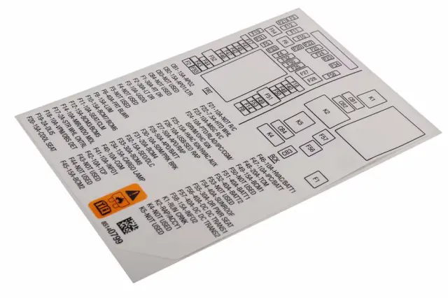 Front Label - GM (85140799)