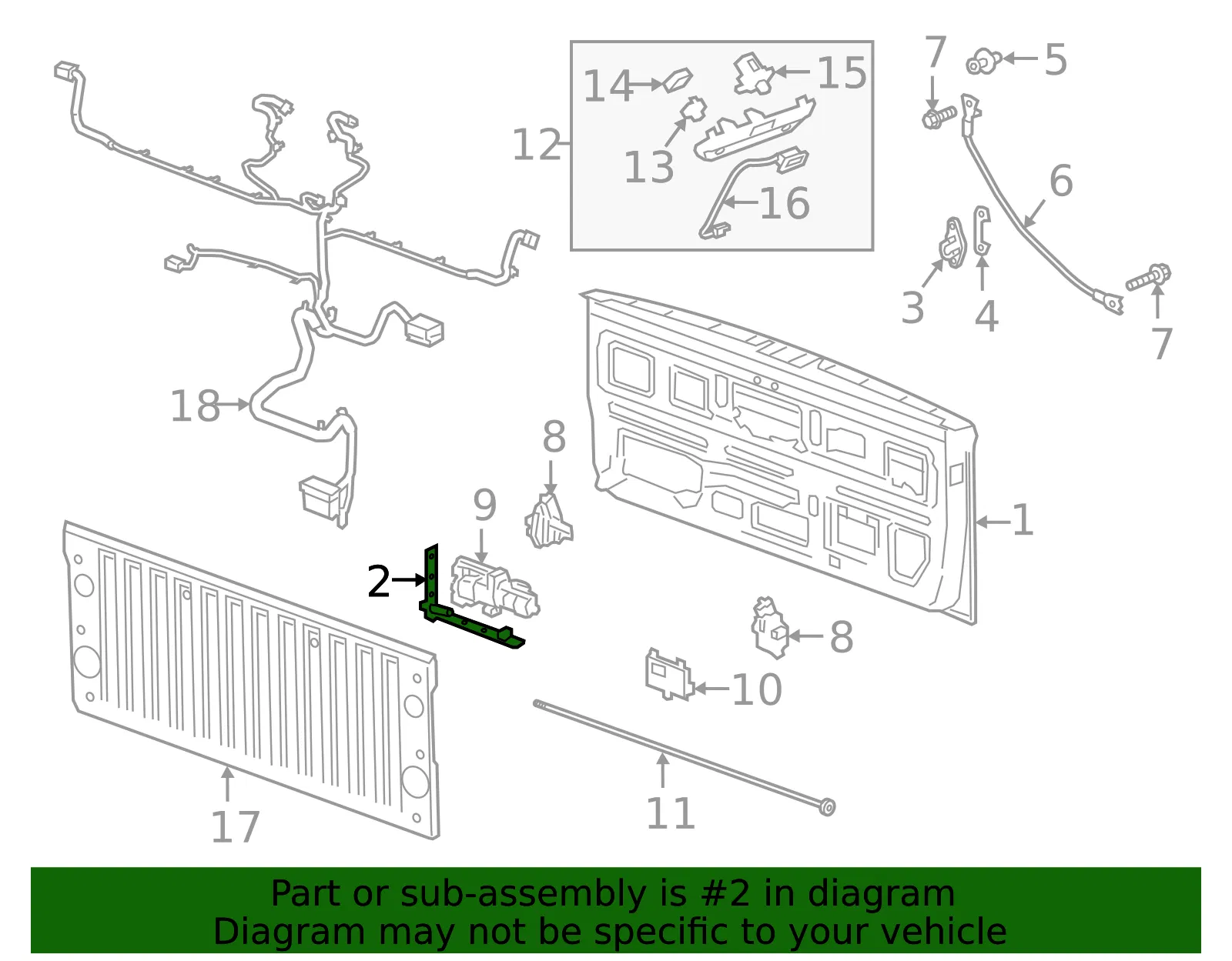 Tailgate Hinge - GM (85145036) - view 3