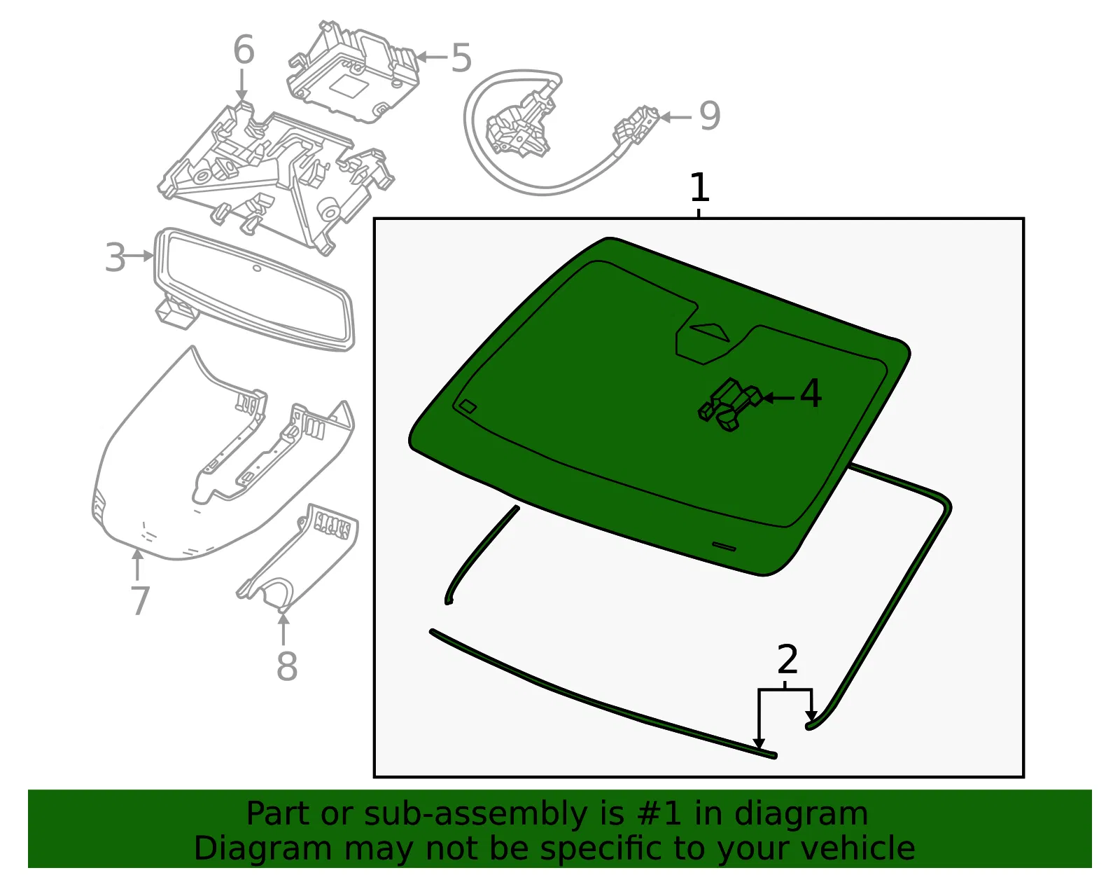 Windshield - GM (85147777) - view 3