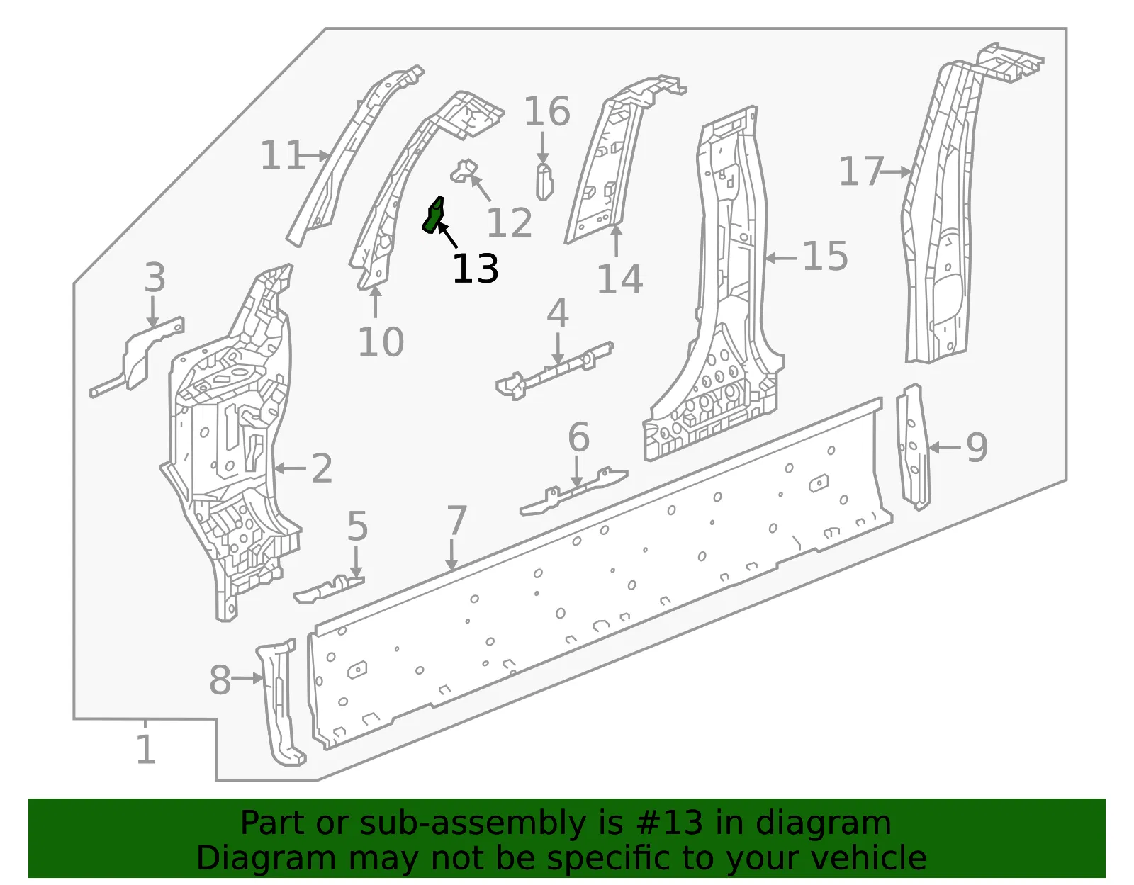 Outer Windshield Pillar Lower Bracket - GM (85149426) - view 3