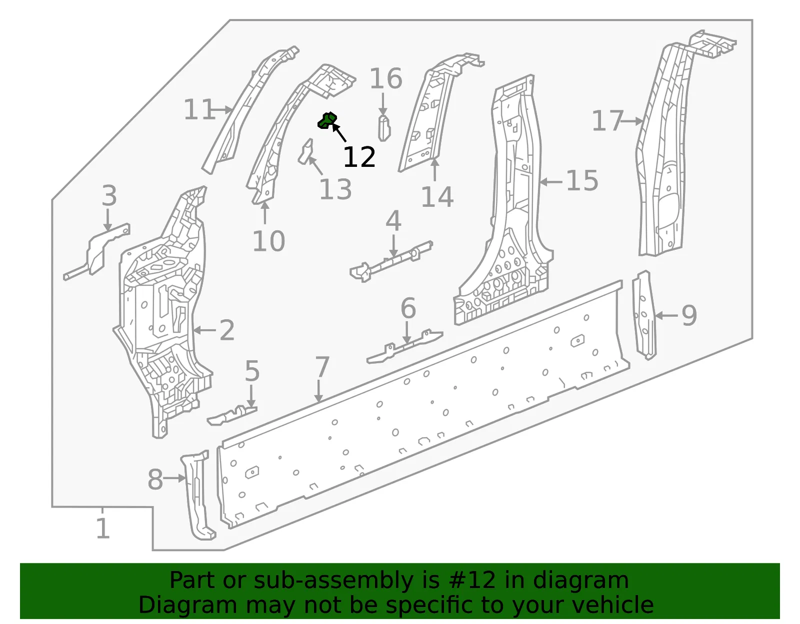 Outer Windshield Pillar Upper Bracket - GM (85149427) - view 3