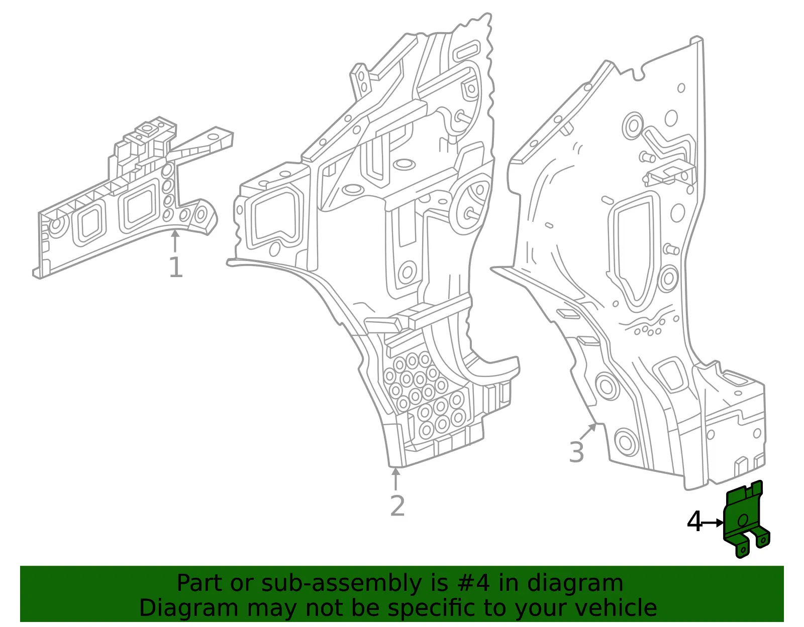 Fender Bracket - GM (85150933) - view 3