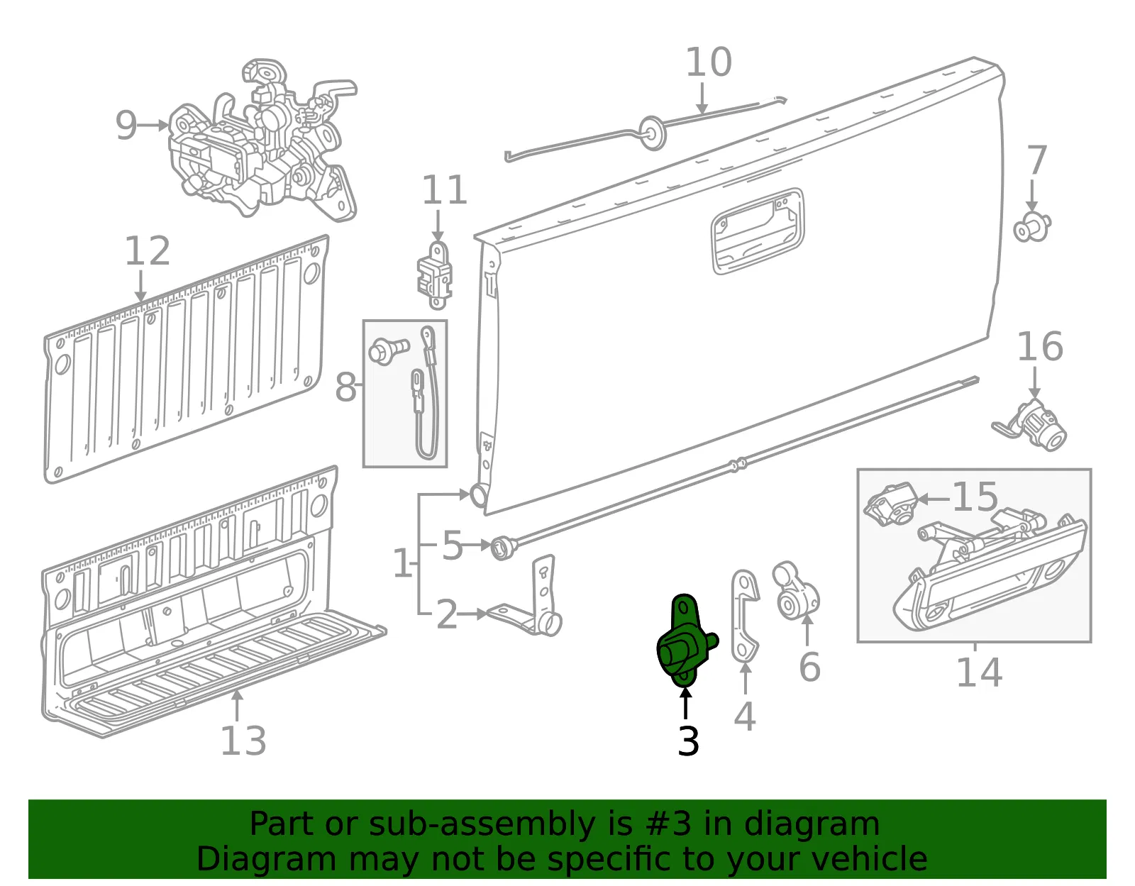Hinge Plate - GM (85152579) - view 3