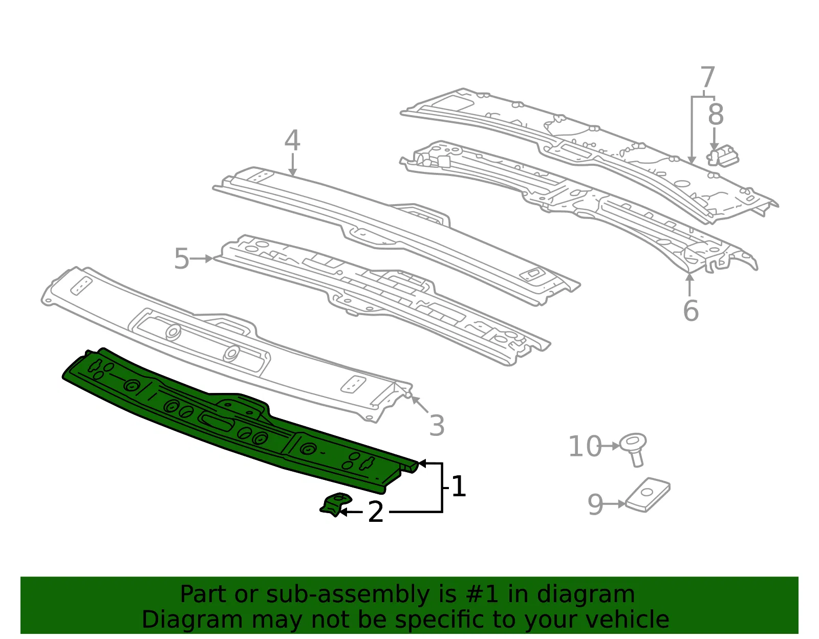 Windshield Header - GM (85160117) - view 3
