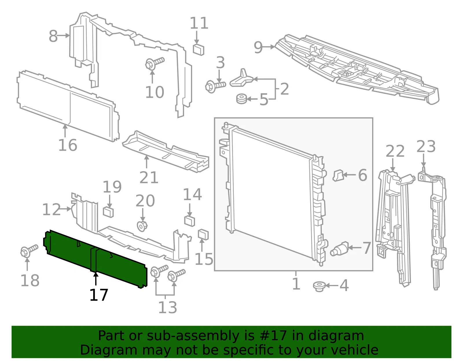 Front Bumper Shutter - GM (85160740) - view 5