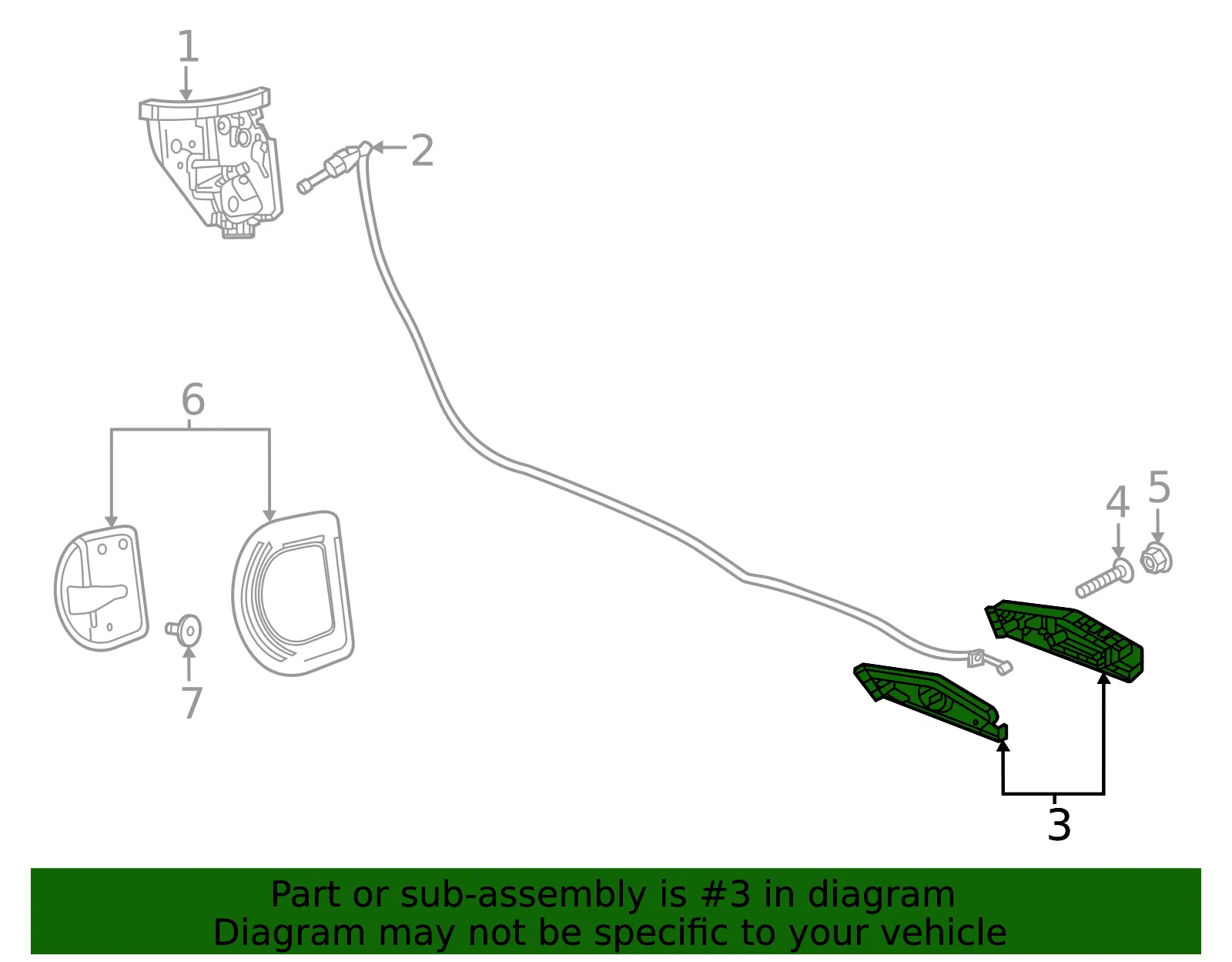 Handle, Inside - GM (85162513) - view 3