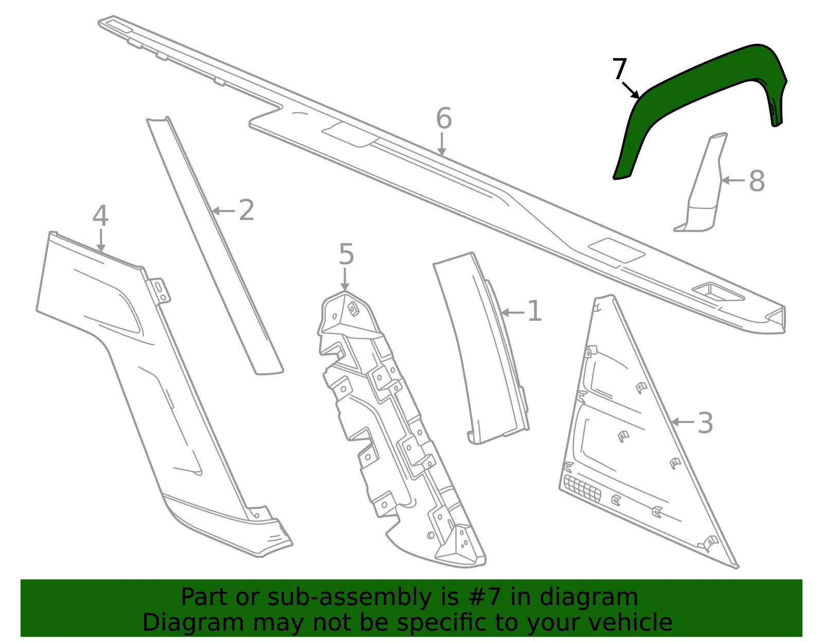 Wheel Opening Molding - GM (85510593) - view 3