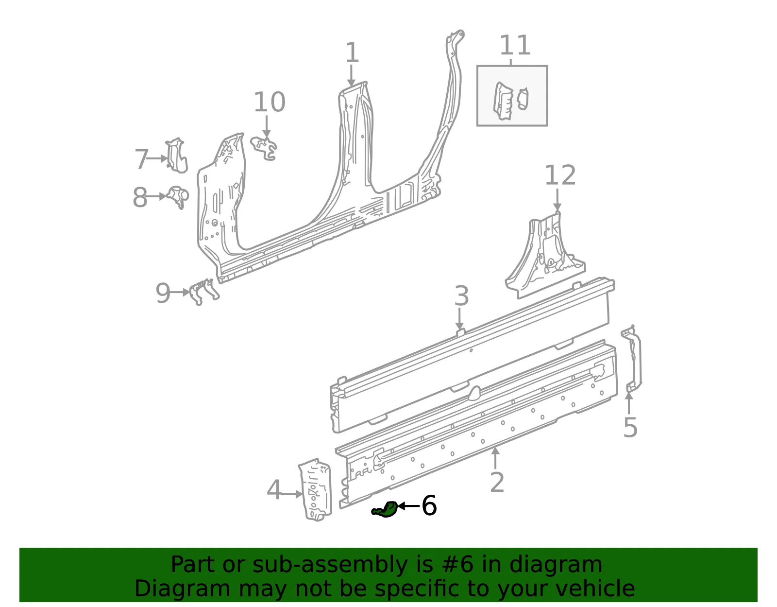 Inner Rocker Extension - GM (85515708) - view 3