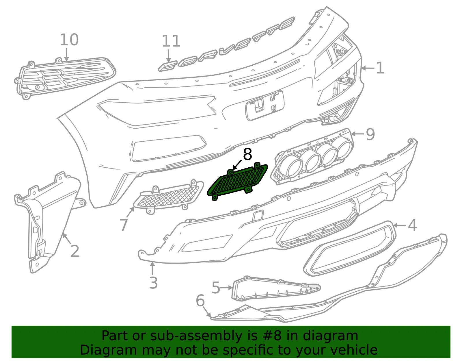 Inner Grille - GM (85516083) - view 4