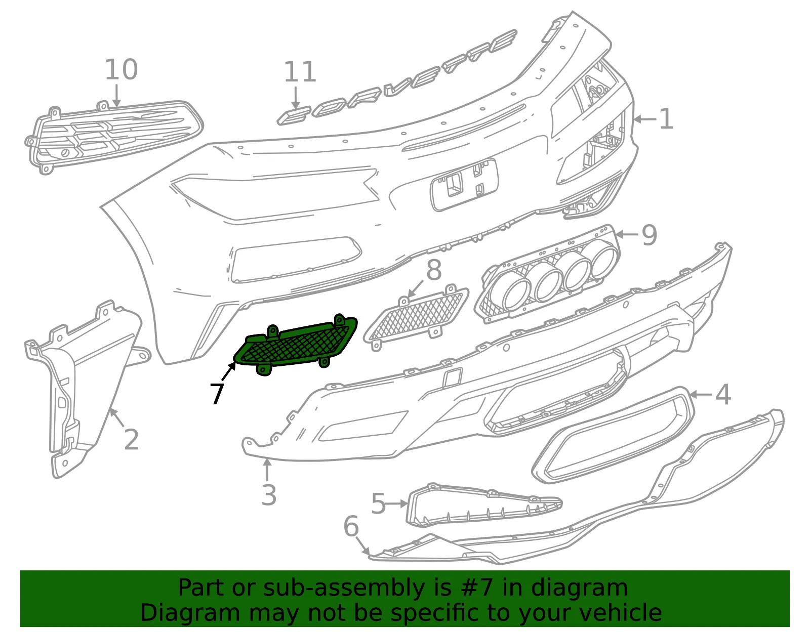 Outer Grille - GM (85516084) - view 4