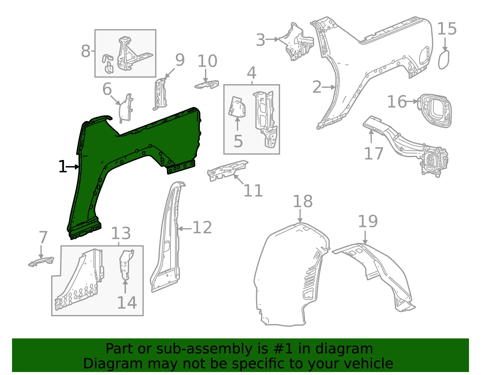 Quarter Panel - GM (85522289) - view 3