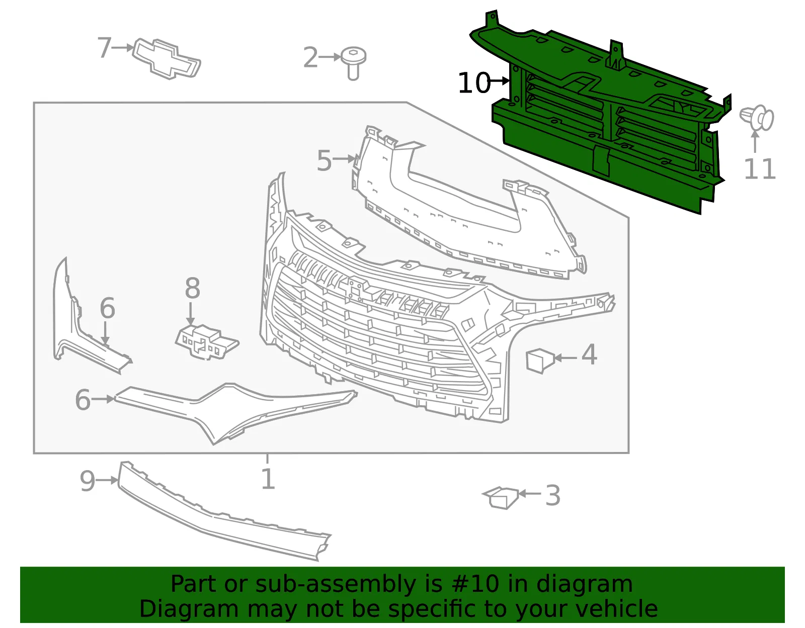 Front Bumper Shutter - GM (85524681) - view 2