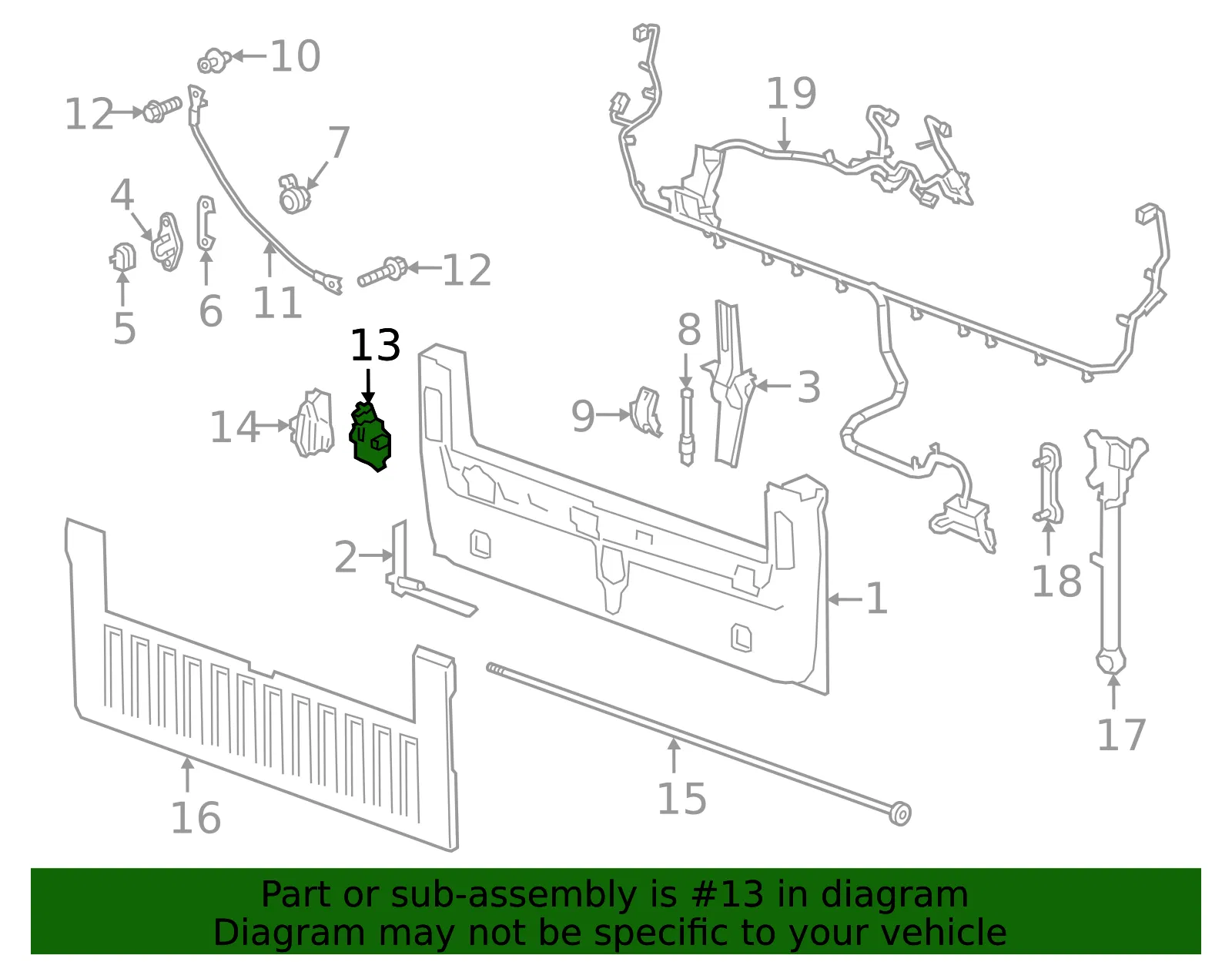 Tailgate Latch - GM (85530792) - view 3