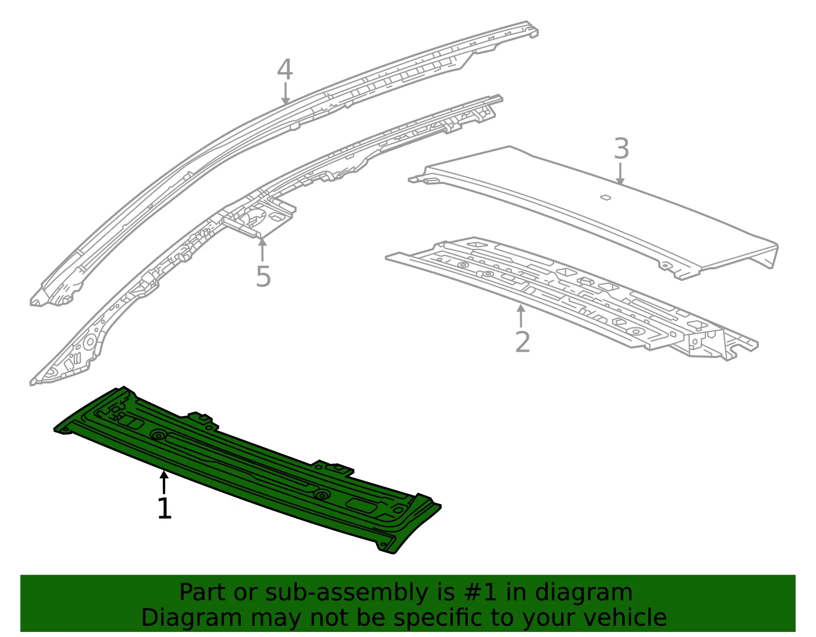 Windshield Header - GM (85539886) - view 3