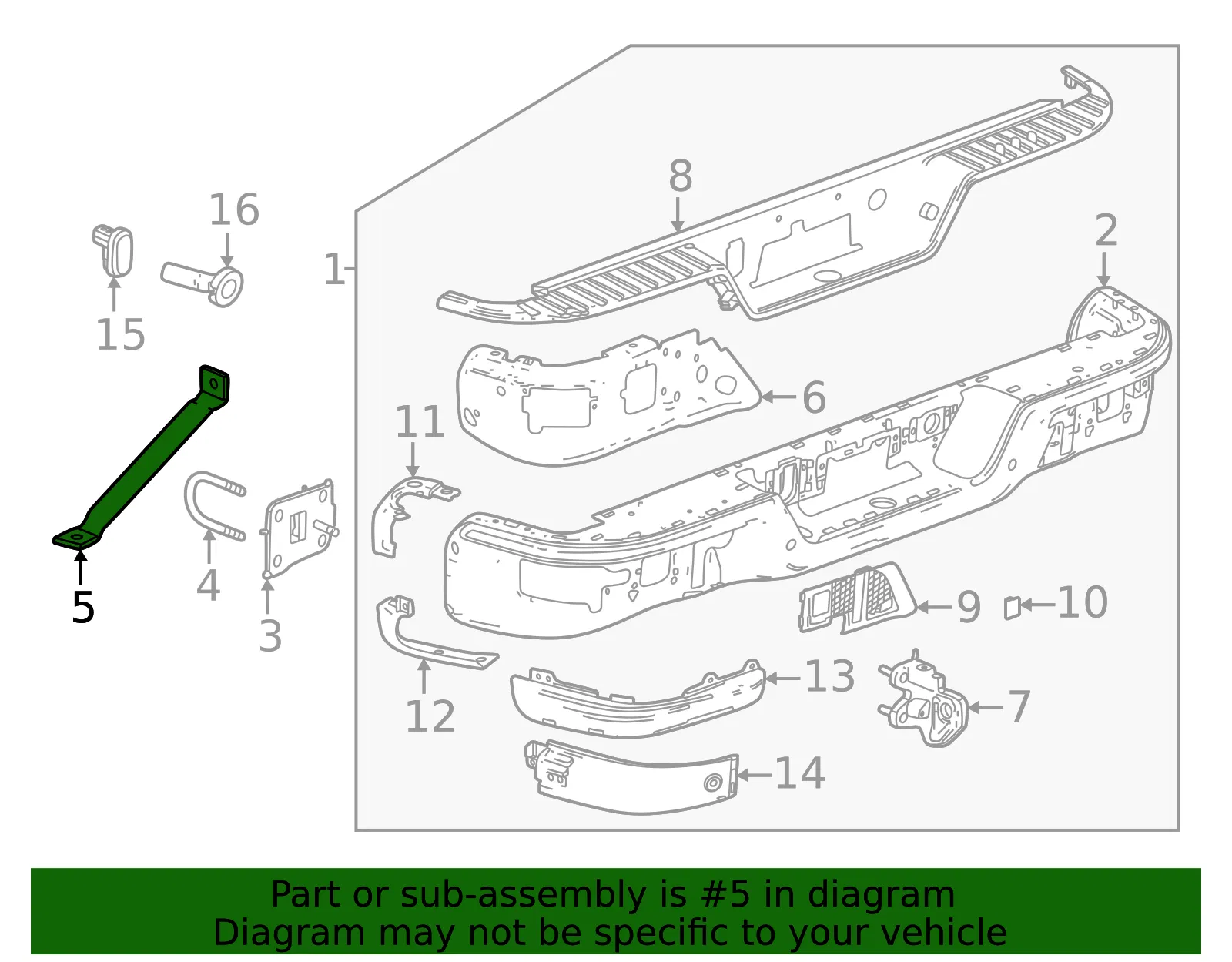 Bumper Brace - GM (85542875) - view 3