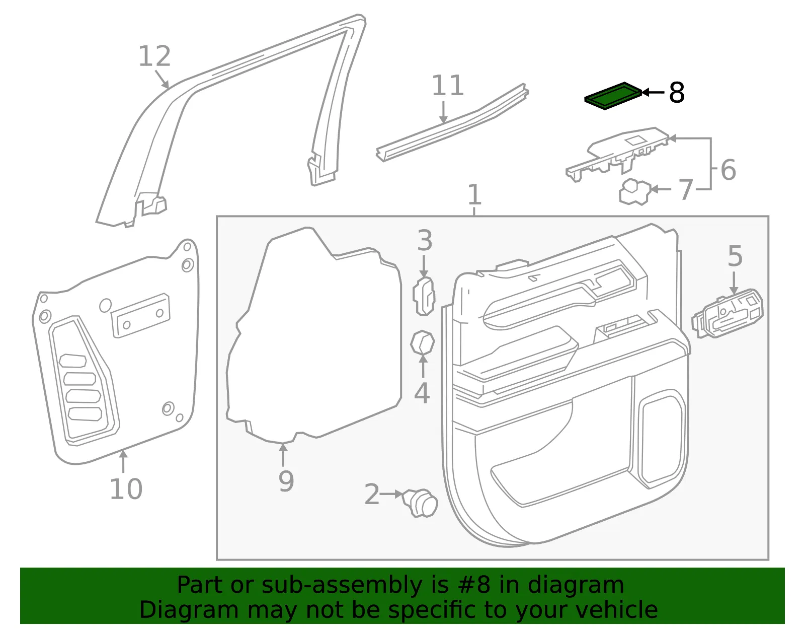 Door Panel Insert - GM (85544411) - view 3