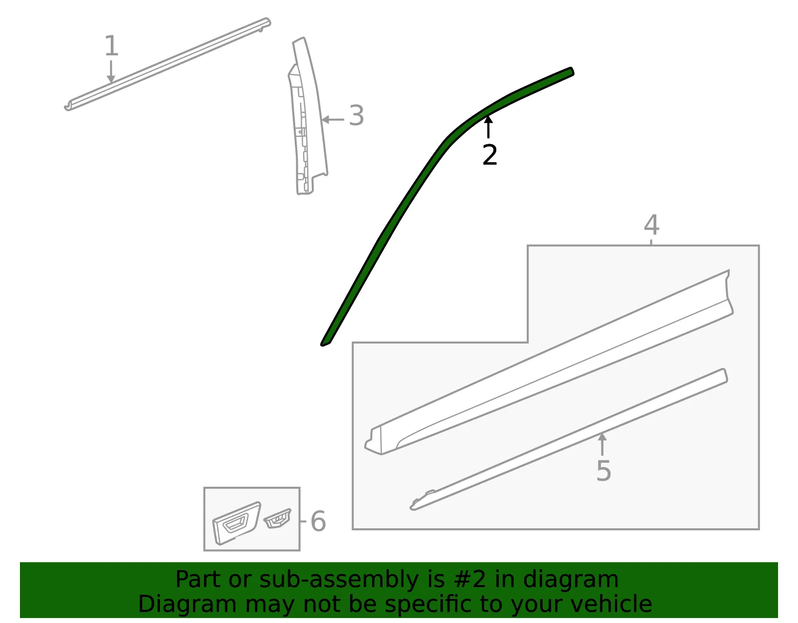 Upper Molding - GM (85549998) - view 3