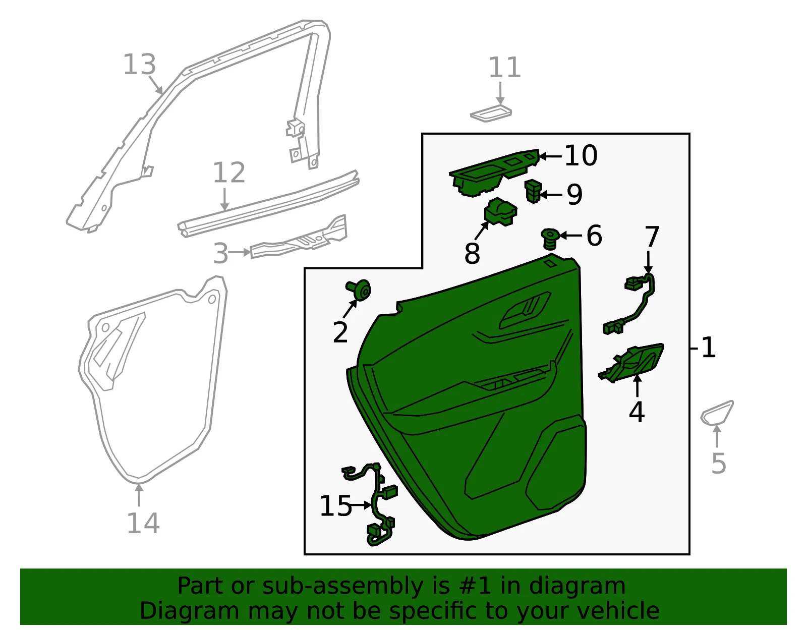 Door Trim Panel - GM (85556821) - view 2