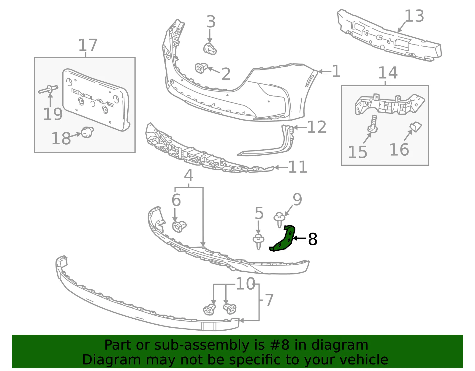 Deflector Bracket - GM (85558117) - view 3
