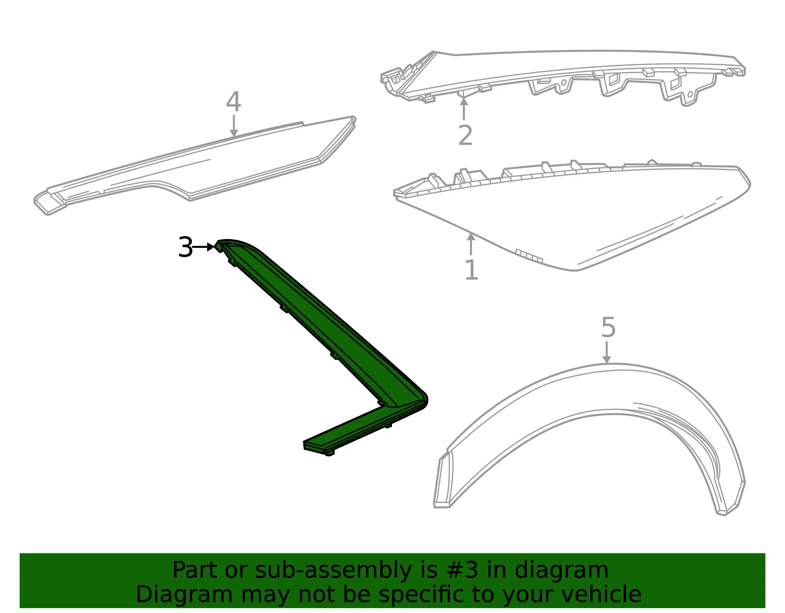 Window Molding - GM (85563533) - view 3