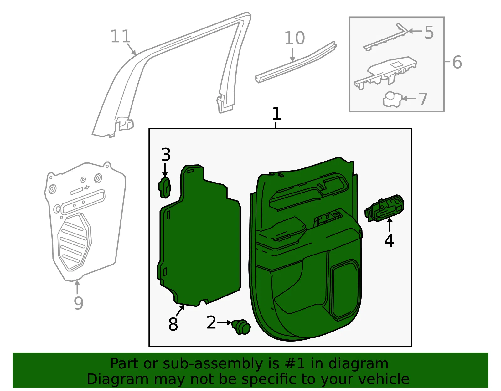 Door Trim Panel - GM (85587936) - view 2