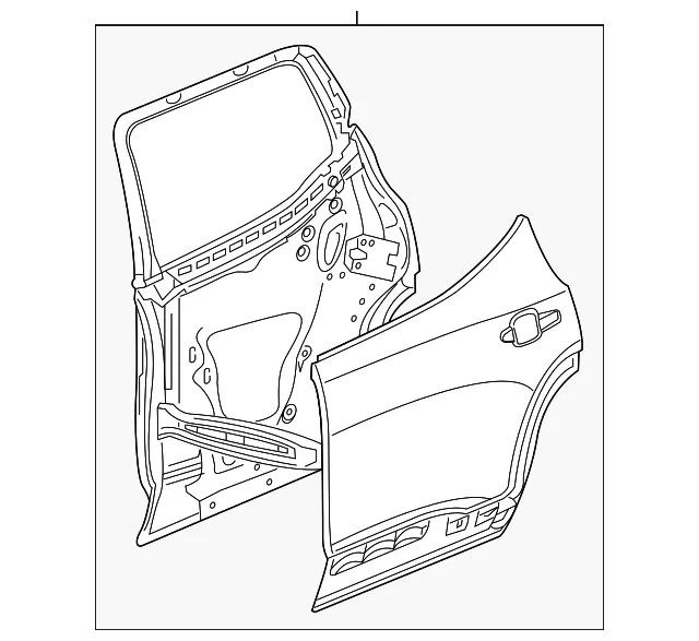 Door Shell - GM (85590665) - view 2