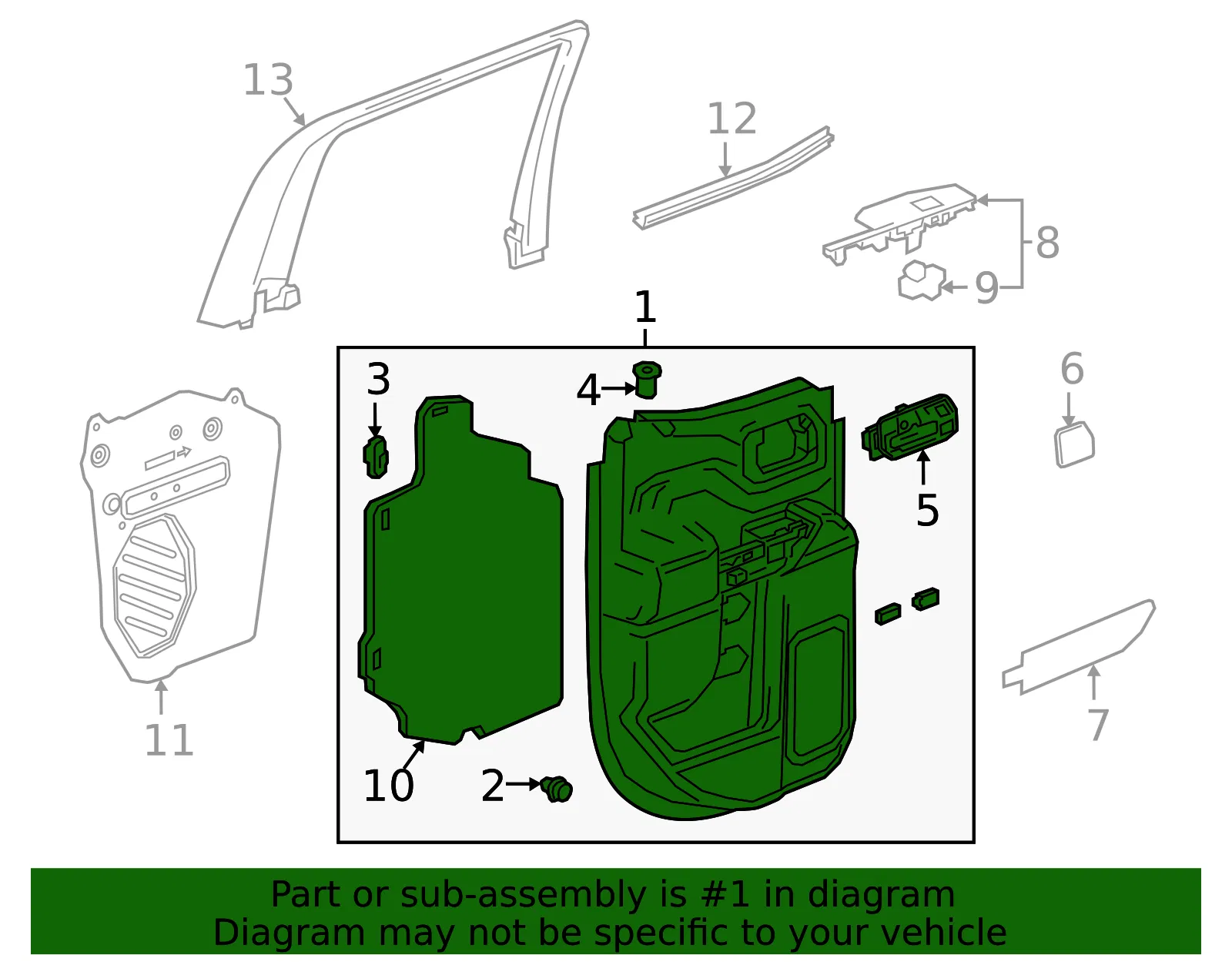 Door Trim Panel - GM (85594173) - view 3