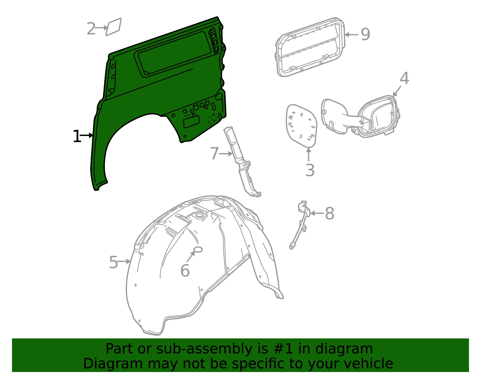 Quarter Panel - GM (85595984) - view 3